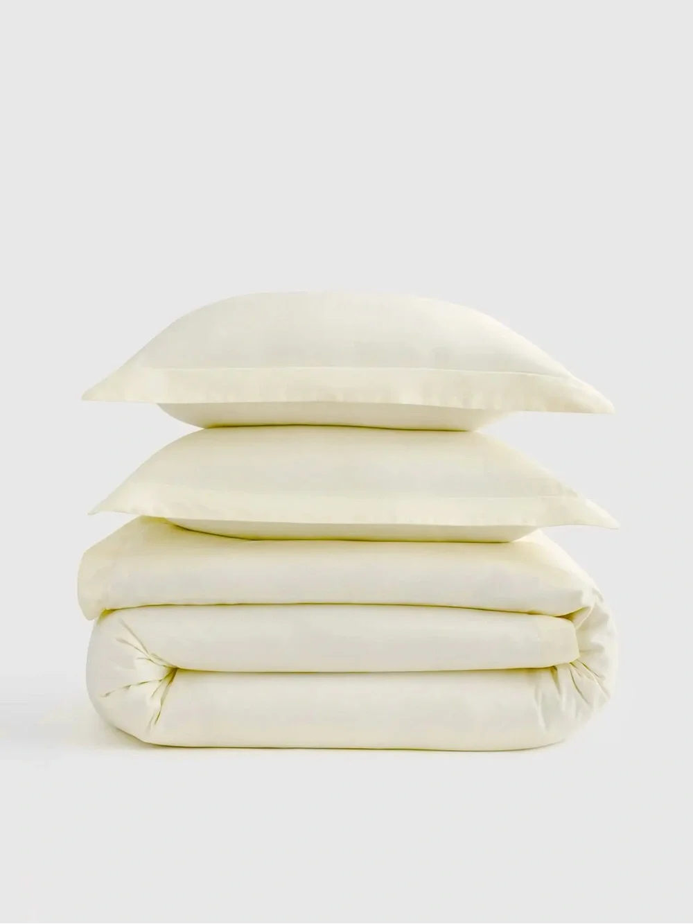 New Quince Signature Giza Cotton Sateen Duvet Cover Set King/CalKing -Ivory $174